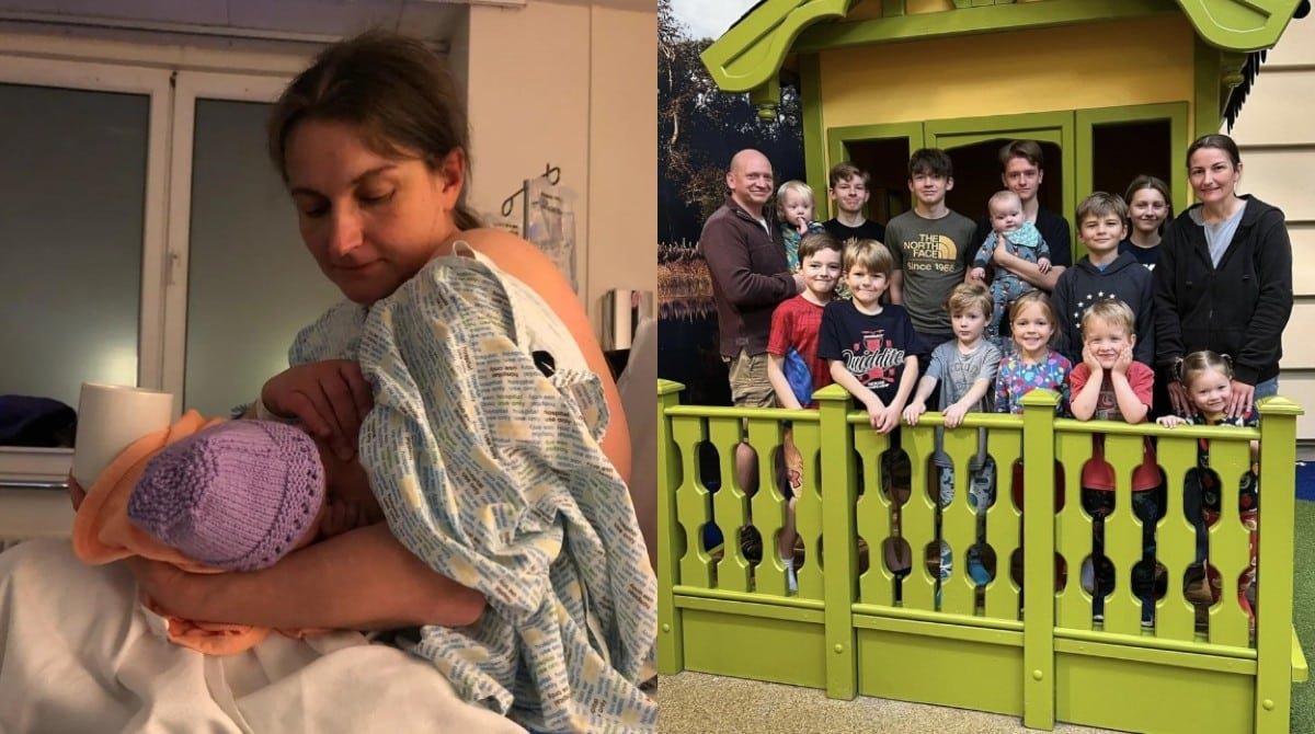 Mãe dá à luz seu 13º bebê aos 44 anos mesmo após vasectomia do marido